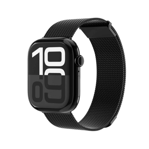 سوار فونماهلين ميلانيز لوب 2 لساعة أبل مقاس 44 / 45 / 46 / 49 ملم — أسود (Vonmahlen Milanese Loop 2 for Apple Watch 44 | 45 | 46 | 49mm - Black)