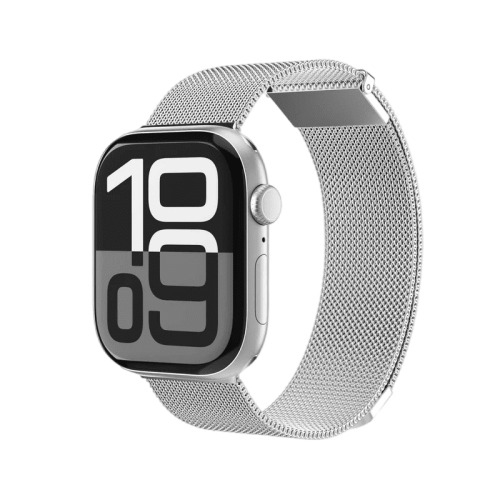 سوار فونماهلين ميلانيز لوب 2 لساعة أبل مقاس 44 / 45 / 46 / 49 ملم — فضي (Vonmahlen Milanese Loop 2 for Apple Watch 44 | 45 | 46 | 49mm - Silver)