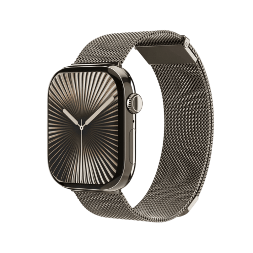 سوار فونماهلين ميلانيز لوب 2 لساعة أبل مقاس 44 / 45 / 46 / 49 ملم — رمل الصحراء (Vonmahlen Milanese Loop 2 for Apple Watch 44 | 45 | 46 | 49mm - Desert Sand)