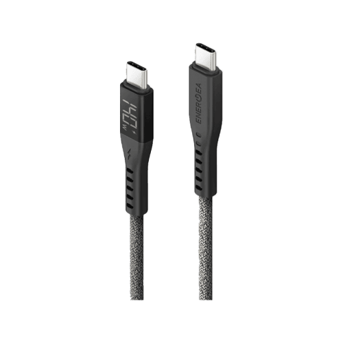 ENERGEA Flow 240W USB-C to USB-C Cable With Display 1.5M - BLACK