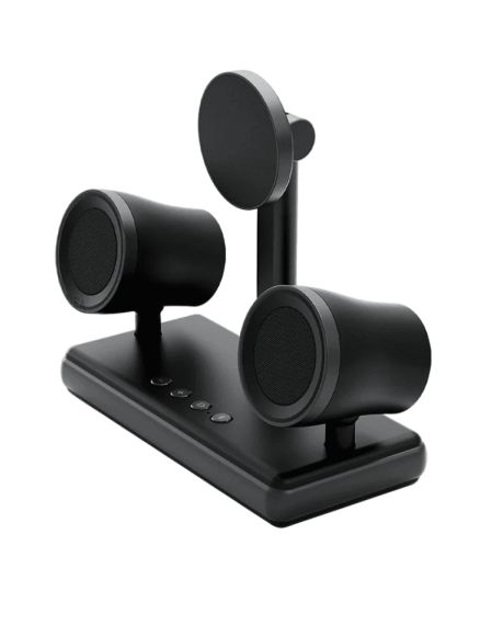 ENERGEA MagAudio Stand Qi2 Certified Wireless Charging & Audio Stand - GUNMETAL