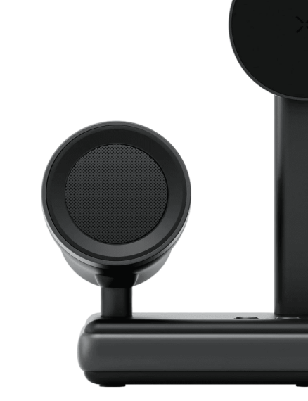 ENERGEA MagAudio Stand Qi2 Certified Wireless Charging & Audio Stand - GUNMETAL