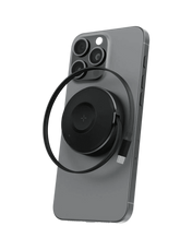 ENERGEA MagDuo Arc Ultra Compact 2-in-1 Wireless Charger with Built in USB C-Cable - GUN