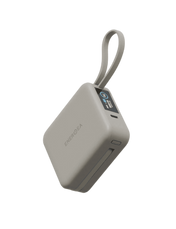 ENERGEA Magpac Mini Plus 10000mAh Magsafe Compatible Power Bank With Built-in C Cables & Display - SAND
